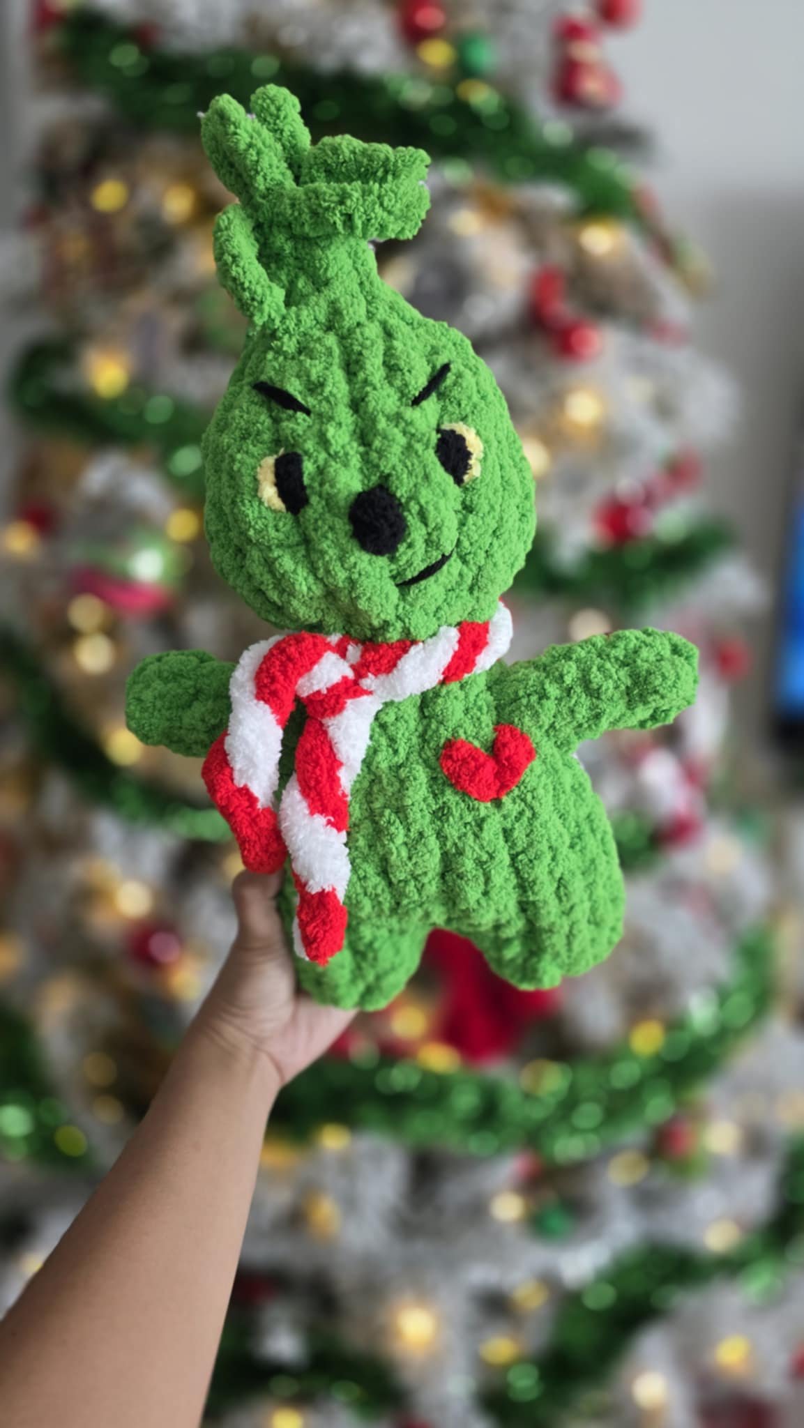 Handknit Baby Green Villain Plushie Pattern with Video Tutorial