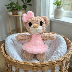 Handknit Baby Teddy Bear | Soft Stuffed Plush Toy | Stuffie | Plushie | Handmade